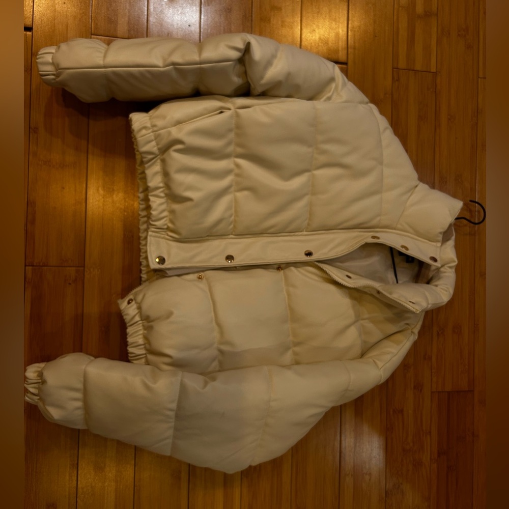 Pretty Little Thing Cream Puffer Jacket
